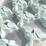 Celestite Crystal Luna Moth Bath Bomb