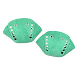 Green Suede Roller Skate Toe Cap
